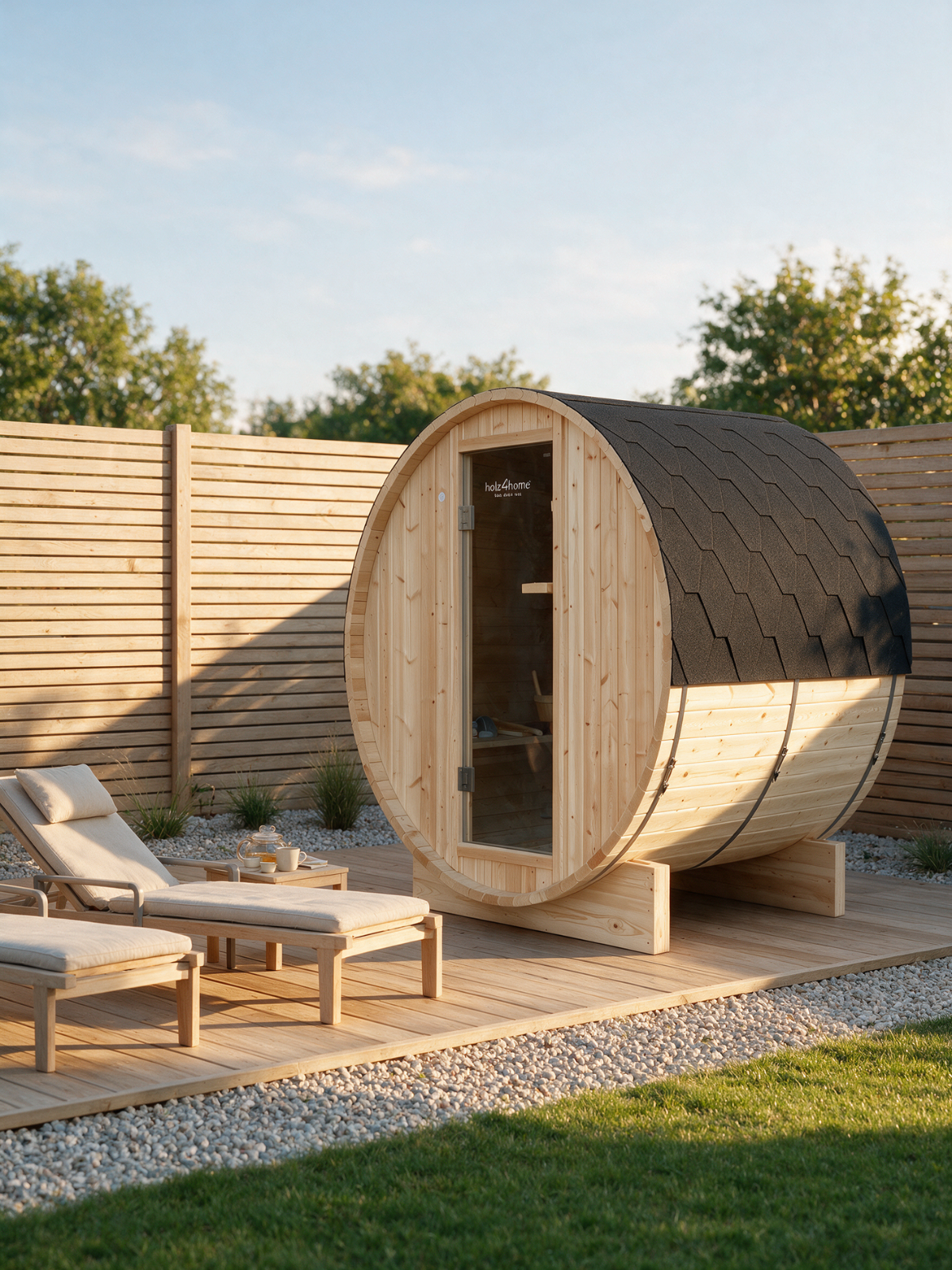 Barrelsauna L Pini wood
