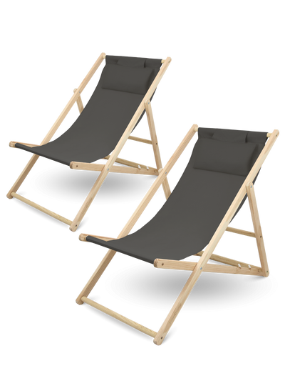 Set van 2 ligstoelen inklapbaar