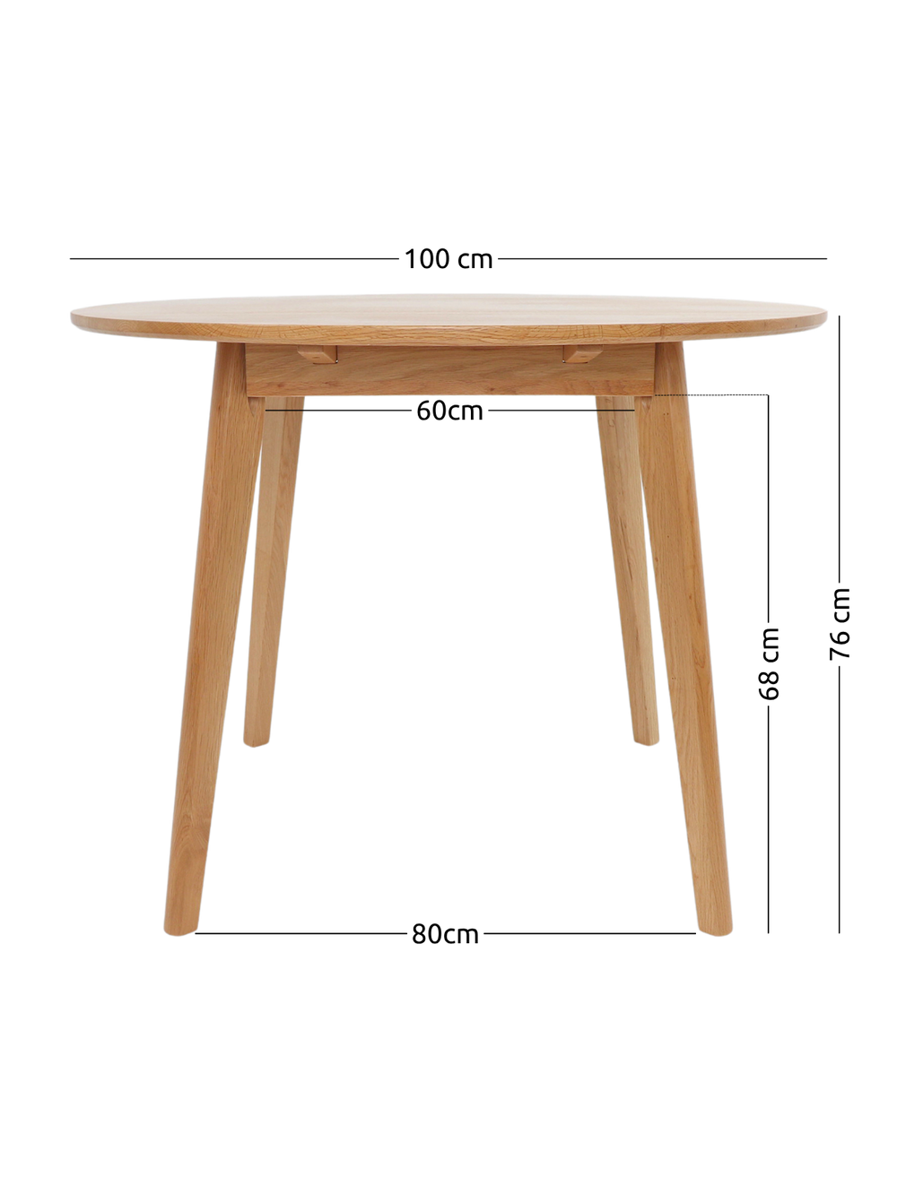 Ronde eettafel 100cm diameter