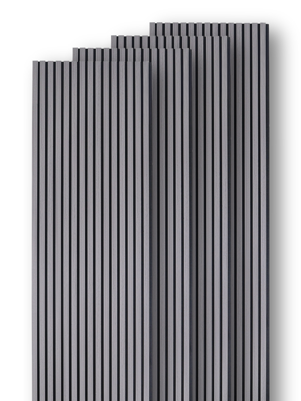 Akustikpaneele Dunkelgrau 240x60cm - 4er Set
