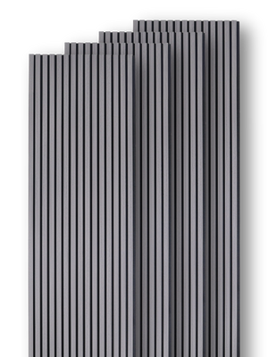 Akustikpaneele Dunkelgrau 240x60cm - 4er Set