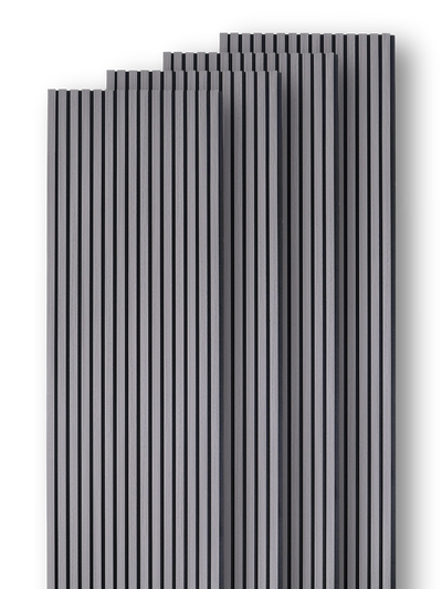 Akustikpaneele Dunkelgrau 240x60cm - 4er Set