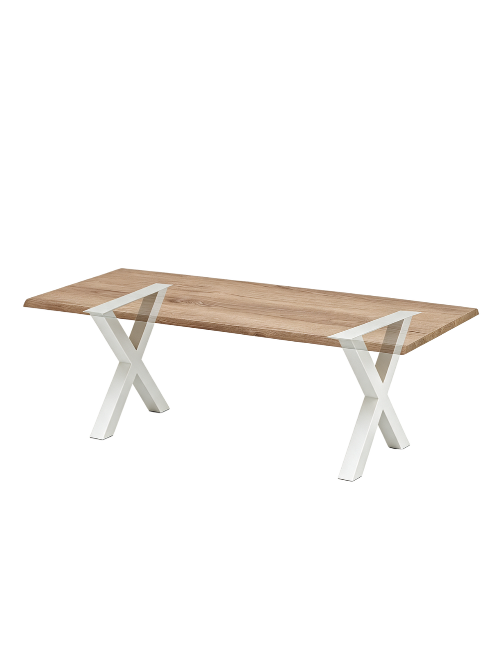Massivholztisch mit Baumkante 220x100cm