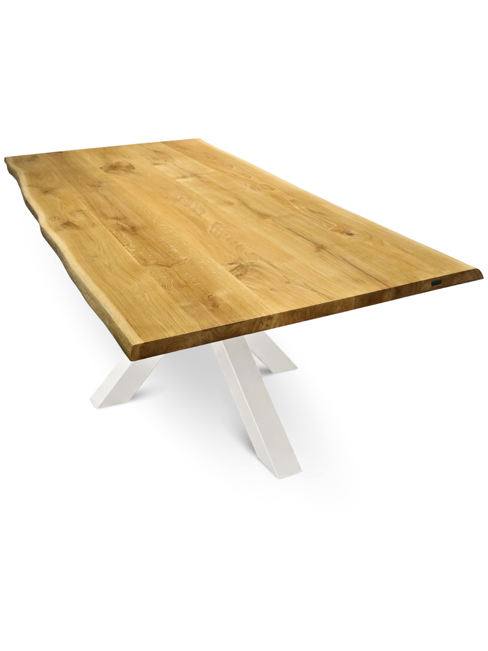 Massivholztisch mit Baumkante 220x100cm