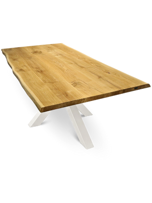 Massivholztisch mit Baumkante 220x100cm