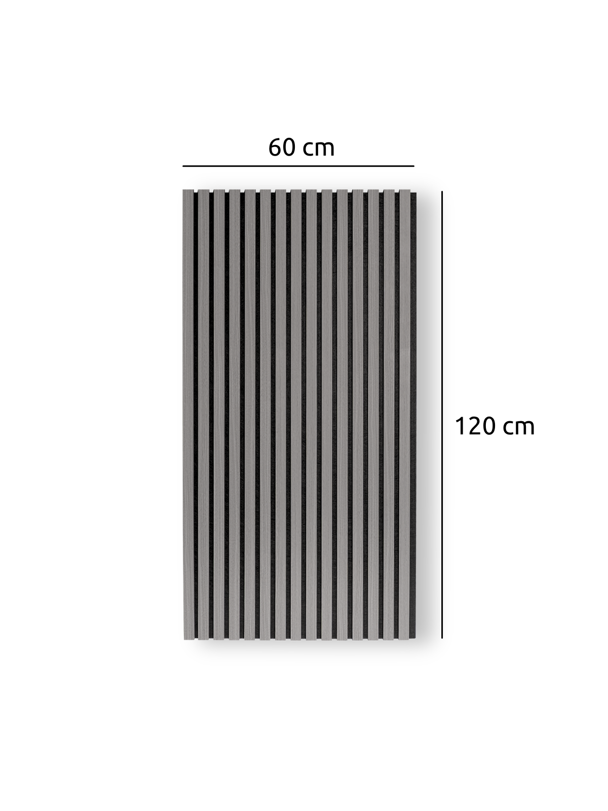 Akustikpaneele Dunkelgrau 120x60cm - 4er Set