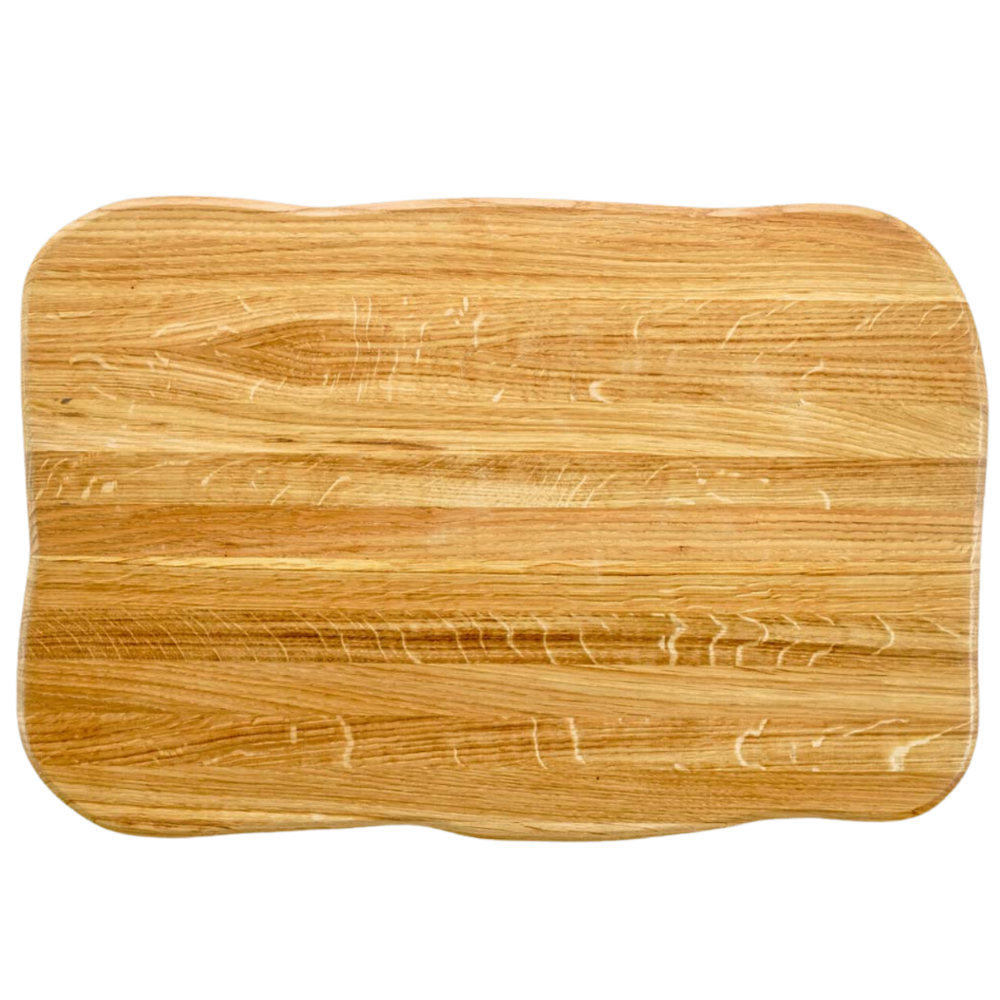 La Madera snijplank Premium van licht eikenhout met spiegelnerf, bovenaanzicht