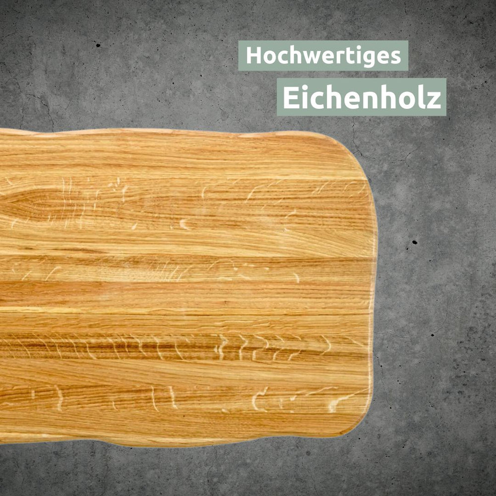 Infografiek hoogwaardig eikenhout met lichte spiegelnerf van de plank Premium