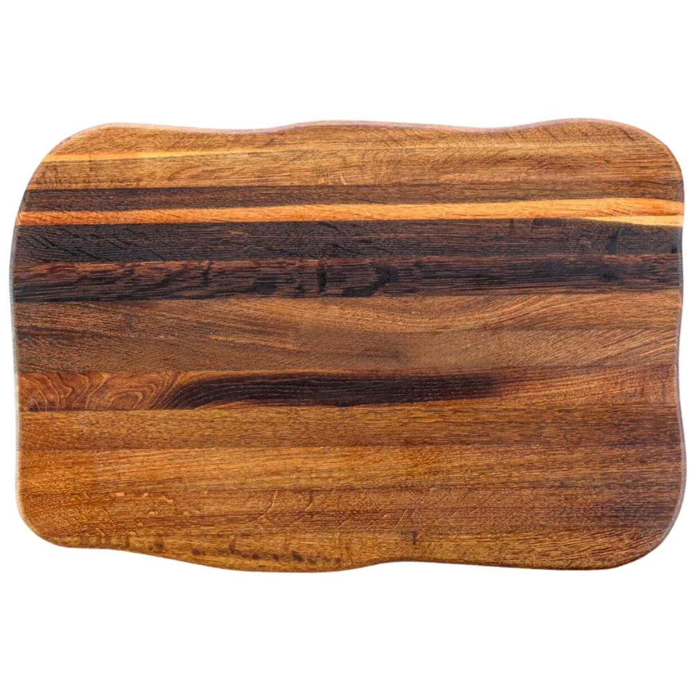 La Madera snijplank Premium van eikenhout, donker-rustieke nerf, bovenaanzicht