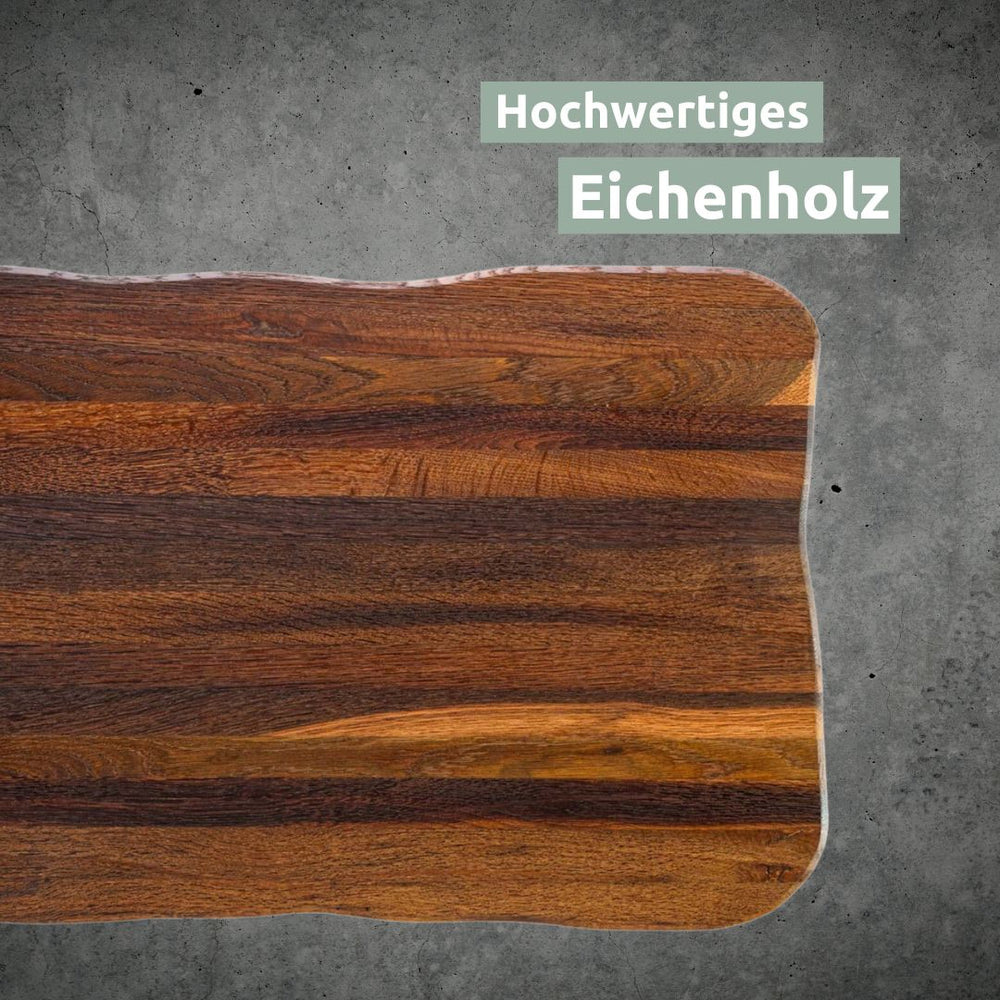 Hoogwaardig eikenhout van de steakplank Master, donkere nerf in detail