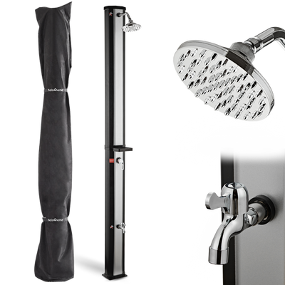 Solardouche voor buiten met watertank voor tuin, zwembad en camping