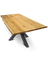 Massief houten tafel met boomstamrand 180x85cm