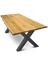 Massief houten tafel met boomstamrand 180cm x 85cm