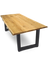 Massief houten tafel met boomstamrand 180cm x 85cm